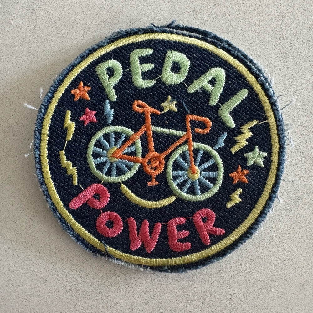 Pedal Power Embroidered Patch